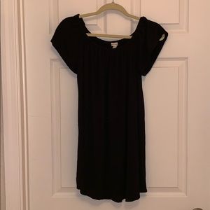 Silence + Noise Black Off the Shoulder Dress
